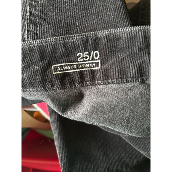 Gap Maternity Always Skinny Womens Black Corduroy Pants‎ Size 25 or 0 - Picture 5 of 5
